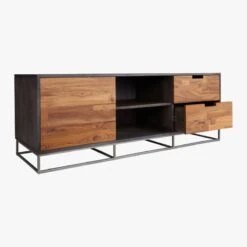 Congo Wood Media Console 56'' -Home Furnishings Store CongoMediaCredenzaAV1S16