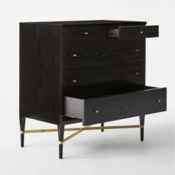 Connoisseur 5-Drawer Black Oak Wood Dresser Model 1003 -Home Furnishings Store ConnoisseurDresser3QAVSSS21