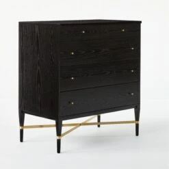 Connoisseur 5-Drawer Black Oak Wood Dresser Model 1003 -Home Furnishings Store ConnoisseurDresser3QSSS21