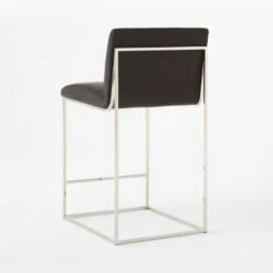 Coop Black Leather Counter Stool Set Of 2 -Home Furnishings Store CoopBkLthrCounterStool3QBSSF22