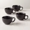 Crisp Matte Black Espresso Cup Set Of 4 -Home Furnishings Store CrispMttBlackEsprssCupsS4SHF22