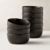 Crisp Matte Black Soup Bowl Set Of 8 -Home Furnishings Store CrispRndMttBkSoupBowlS8SHF20