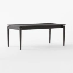 Crowley Black Wood Dining Table -Home Furnishings Store CrowleyTpdLegDiningTable3QSSS23