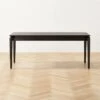 Crowley Black Wood Dining Table -Home Furnishings Store CrowleyTpdLegDiningTableSHS23