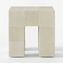 Cubo Ceramic Outdoor Accent Table -Home Furnishings Store CuboCrmcSideTableSOSSS22