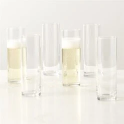 Cylinder Champagne Flute Set Of 6 -Home Furnishings Store CylinderChmpgnFlutesS6AVSHF22