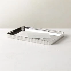 Danilo Pleated Stainless Steel Letter Tray -Home Furnishings Store DaniloSSPltdLetterTrayROS23