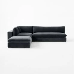 Deseo 4-Piece Modular Charcoal Grey Performance Velvet Sectional Sofa With Loveseat -Home Furnishings Store Deseo4PcChcVltAptSctSofaSDSSF23