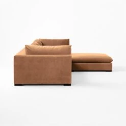 Deseo 4-Piece Modular Copper Brown Performance Velvet Sectional Sofa -Home Furnishings Store Deseo4PcCpprSectSofaSDSSF23