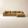 Deseo 4-Piece Modular Copper Brown Performance Velvet Sectional Sofa 2 Deseo 4-Piece Modular Copper Brown Performance Velvet Sectional Sofa -Home Furnishings Store Deseo4PcCpprSectSofaSHF23