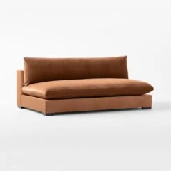 Deseo Copper Brown Performance Velvet Armless Loveseat -Home Furnishings Store DeseoCpprArmlessLvst3QSSF23