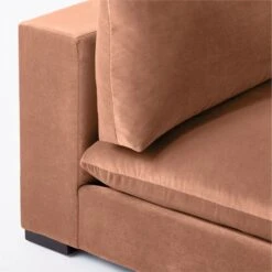 Deseo Copper Brown Performance Velvet Armless Loveseat -Home Furnishings Store DeseoCpprCornerChairAVSSF23 1