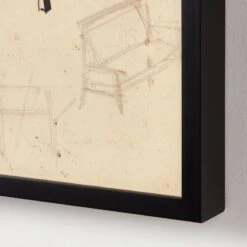 'Design For A Chair I' Framed Reproduction By Carel Adolph Lion Cachet 18''x22'' -Home Furnishings Store DesignForAChairI18x22inAV2SHF22