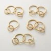 Brushed Brass Curtain Rings Set Of 9 -Home Furnishings Store DraperyRingsBrshdBrassS9AVSHF21