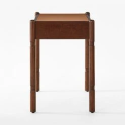 Dreher Brown Leather Desk With Drawer -Home Furnishings Store DreherWoodDeskSDSSS22