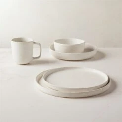 Drift White Pasta Bowl With Reactive Glaze -Home Furnishings Store DriftRctIvoryDnnrwrGrpFHS22