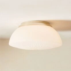 Dufrene Polished Nickel Flush Mount Light -Home Furnishings Store DufrenePldNklFlushMountROS23