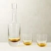 Duval Decanter With Amber Double Old-Fashioned Glasses Set Of 2 -Home Furnishings Store DuvalDecanterWS2AmberDOFSHF21