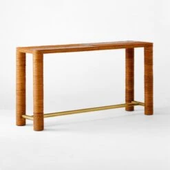 Edie Rattan Console Table 9 Edie Rattan Console Table -Home Furnishings Store EdieRattanConsole3QSSS22