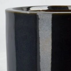 Elone Black Metallic Footed Outdoor Planter Small 10 Elone Black Metallic Footed Outdoor Planter Small -Home Furnishings Store EloneMtllcGlzPlanterLrgAV2SHS23