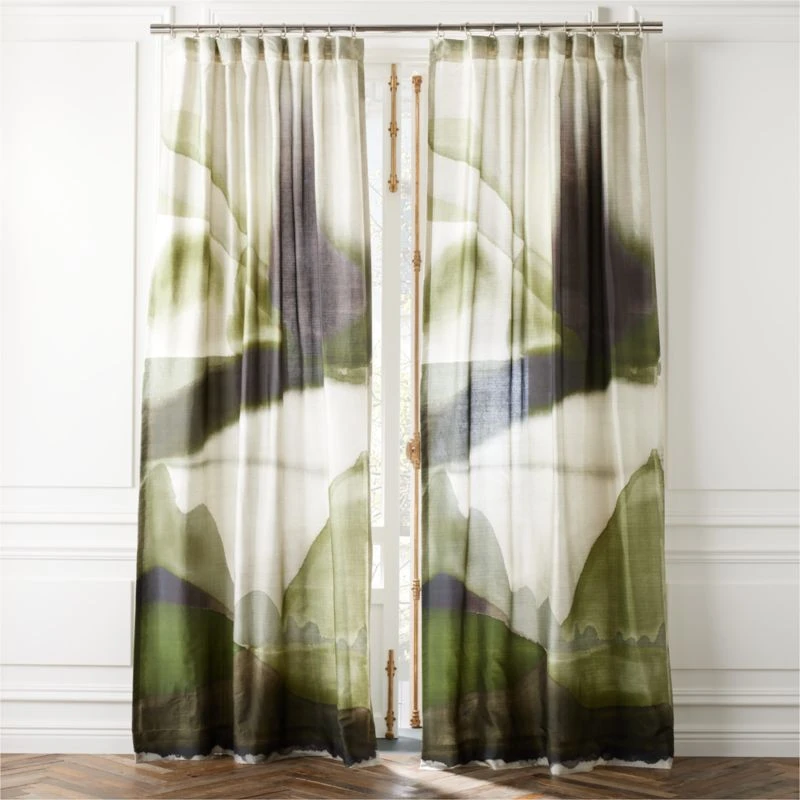 Elysium Green Dupioni Silk Window Curtain Panel 48"x84'' 3 Elysium Green Dupioni Silk Window Curtain Panel 48"x84''