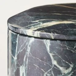 Emil Round Green Spider Marble Box -Home Furnishings Store EmilRndGrnSpiderMrblBoxAV2SHF22
