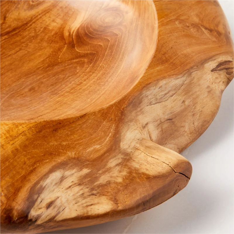 Emmett Natural Teak Decorative Bowl Small 5 Emmett Natural Teak Decorative Bowl Small - Image 3