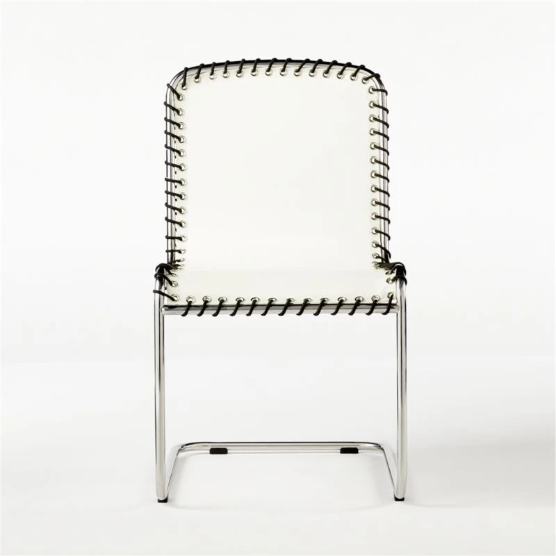 Enzo Natural Sunbrella ® Outdoor Armless Sling Chair Set Of 4 8 Enzo Natural Sunbrella ® Outdoor Armless Sling Chair Set Of 4 - Image 6