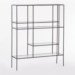 Euclidean Black Metal Etagere -Home Furnishings Store EuclideanBlackEtagere3QSSS21