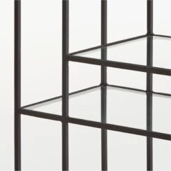 Euclidean Black Metal Etagere -Home Furnishings Store EuclideanBlackEtagereAVSSS21