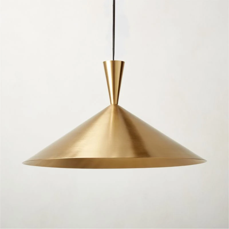 Exposior Polished Brass Pendant Light Model 018 16.75" 3 Exposior Polished Brass Pendant Light Model 018 16.75"
