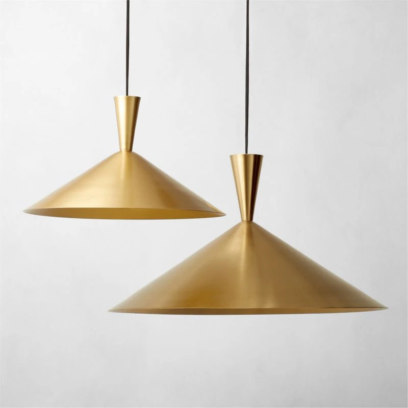 Exposior Polished Brass Pendant Light Model 018 16.75" 7 Exposior Polished Brass Pendant Light Model 018 16.75" - Image 5