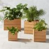 Ferrat Teak Outdoor Planters 1 Ferrat Teak Outdoor Planters -Home Furnishings Store FerratTeakPlanterGroupFHS23