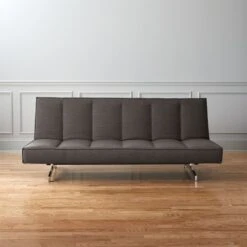 Flex Tufted Grey Sleeper Sofa