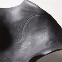 Flounce Black Teak Decorative Bowl 10 Flounce Black Teak Decorative Bowl -Home Furnishings Store FlounceBlkndTeakBowlAVSHS23