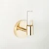 Flynn Crystal Unlacquered Brass Hook -Home Furnishings Store FlynnCrystalPldBrsHookSHF22