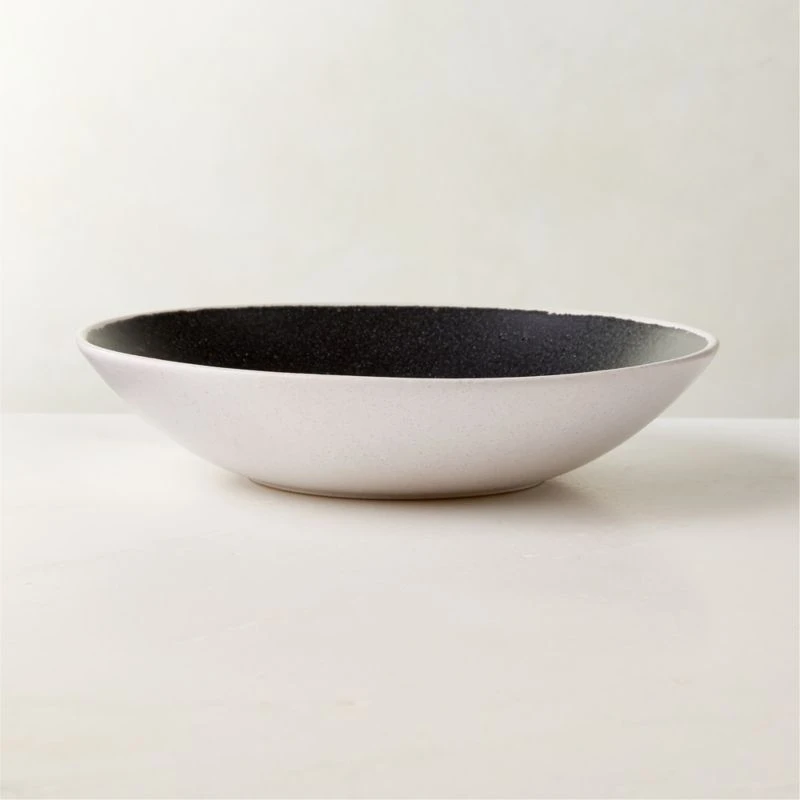 Fynn Black And White Pasta Bowl With Reactive Glaze 3 Fynn Black And White Pasta Bowl With Reactive Glaze