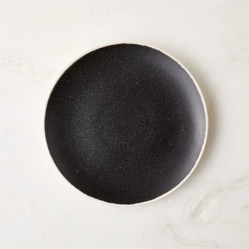 Fynn Black And White Salad Plate With Reactive Glaze 3 Fynn Black And White Salad Plate With Reactive Glaze