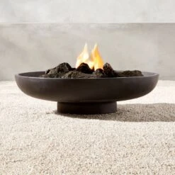 Form Black Cement Fire Pit -Home Furnishings Store FormCementFirepitROS21