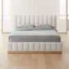 Forte Channeled White Queen Bed 1 Forte Channeled White Queen Bed -Home Furnishings Store ForteWhiteBedQueenSHF19 1x1