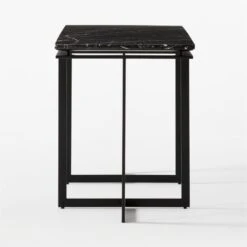 Fullerton Black Metal Desk With Black Marble Top 11 Fullerton Black Metal Desk With Black Marble Top -Home Furnishings Store FullertonModBkDskWTwoLegsSDF20