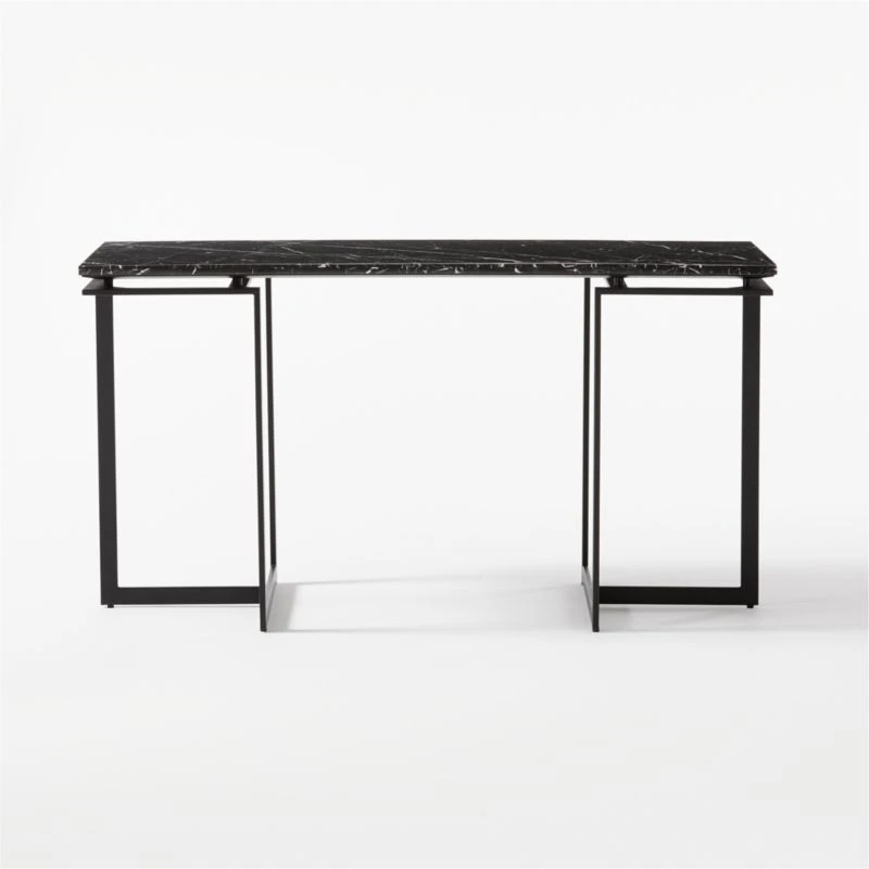 Fullerton Black Metal Desk With Black Marble Top 5 Fullerton Black Metal Desk With Black Marble Top - Image 3