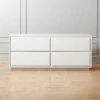 Gallery Low 4-Drawer White Dresser