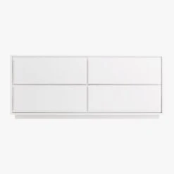 Gallery Low 4-Drawer White Dresser 12 Gallery Low 4-Drawer White Dresser -Home Furnishings Store GalleryLowDrssrWhiteSOS19
