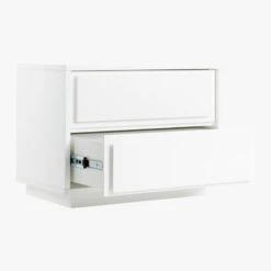 Gallery 2-Drawer High-Gloss White Nightstand -Home Furnishings Store GalleryNighstand3QAVS19
