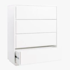 Gallery Tall 4-Drawer White Dresser 12 Gallery Tall 4-Drawer White Dresser -Home Furnishings Store GalleryTallChest3QAVS19