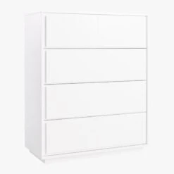 Gallery Tall 4-Drawer White Dresser 11 Gallery Tall 4-Drawer White Dresser -Home Furnishings Store GalleryTallChest3QS19