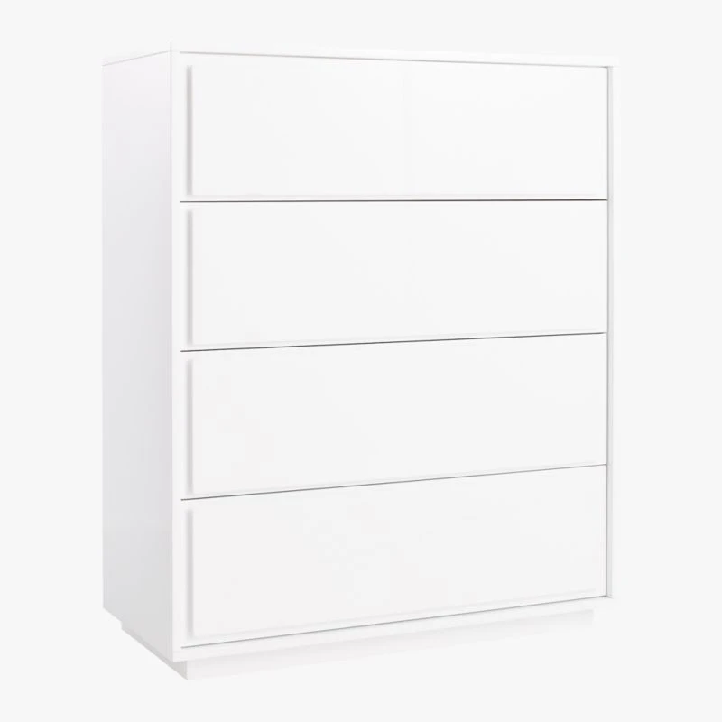 Gallery Tall 4-Drawer White Dresser 5 Gallery Tall 4-Drawer White Dresser - Image 3