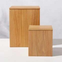 Giacomo Square Teak Storage Box Small 11 Giacomo Square Teak Storage Box Small -Home Furnishings Store GiacomoTeakStorageBoxGrpFHS23