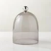 Smoked Glass Cloche With Stainless Steel Knob -Home Furnishings Store GlassClocheSmokedSHS23